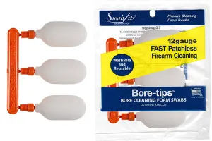12 Gauge Gun Cleaning Bore-tips® by Swab-its®: Barrel Cleaning Swabs: 41-0012