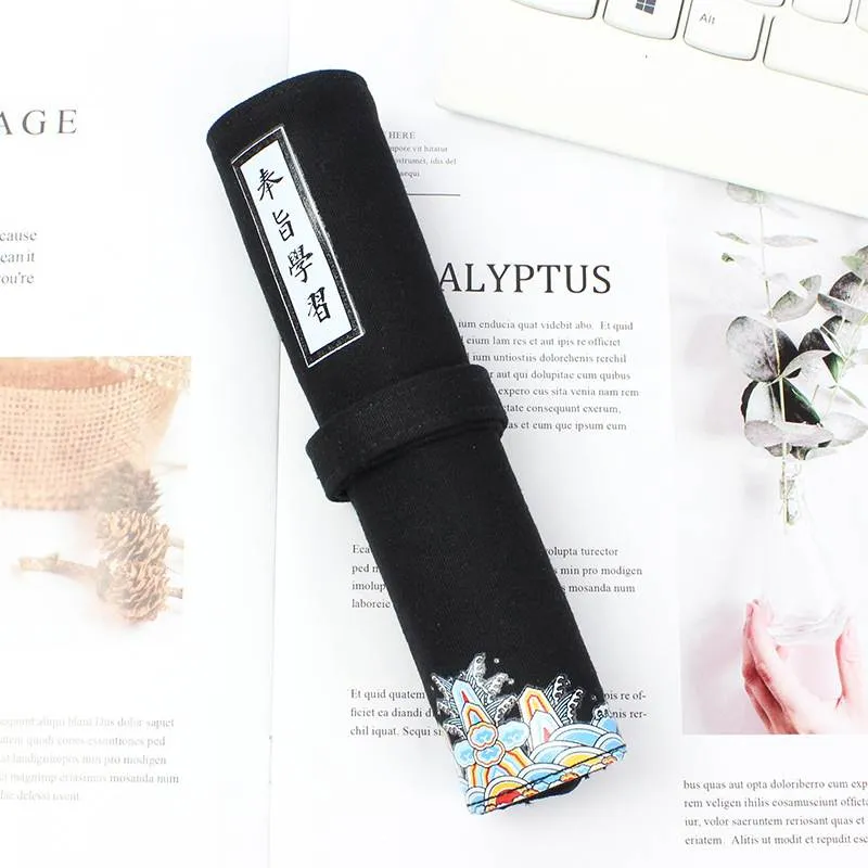 Ancient Chinese Court Theme Chinoiserie Roller Shutters Pen & Pencil Case
