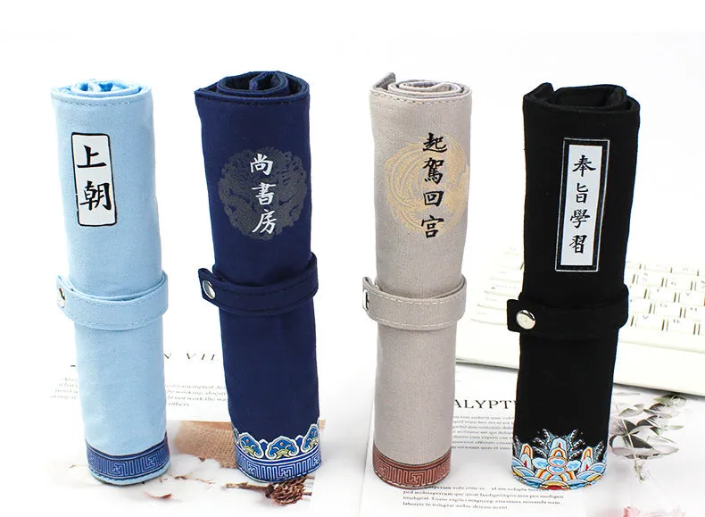 Ancient Chinese Court Theme Chinoiserie Roller Shutters Pen & Pencil Case