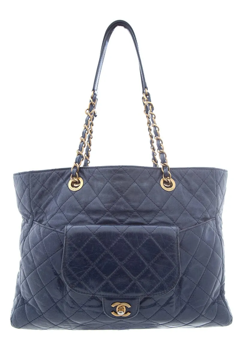 Chanel 2014/15 Navy Large Shopper Handbag
