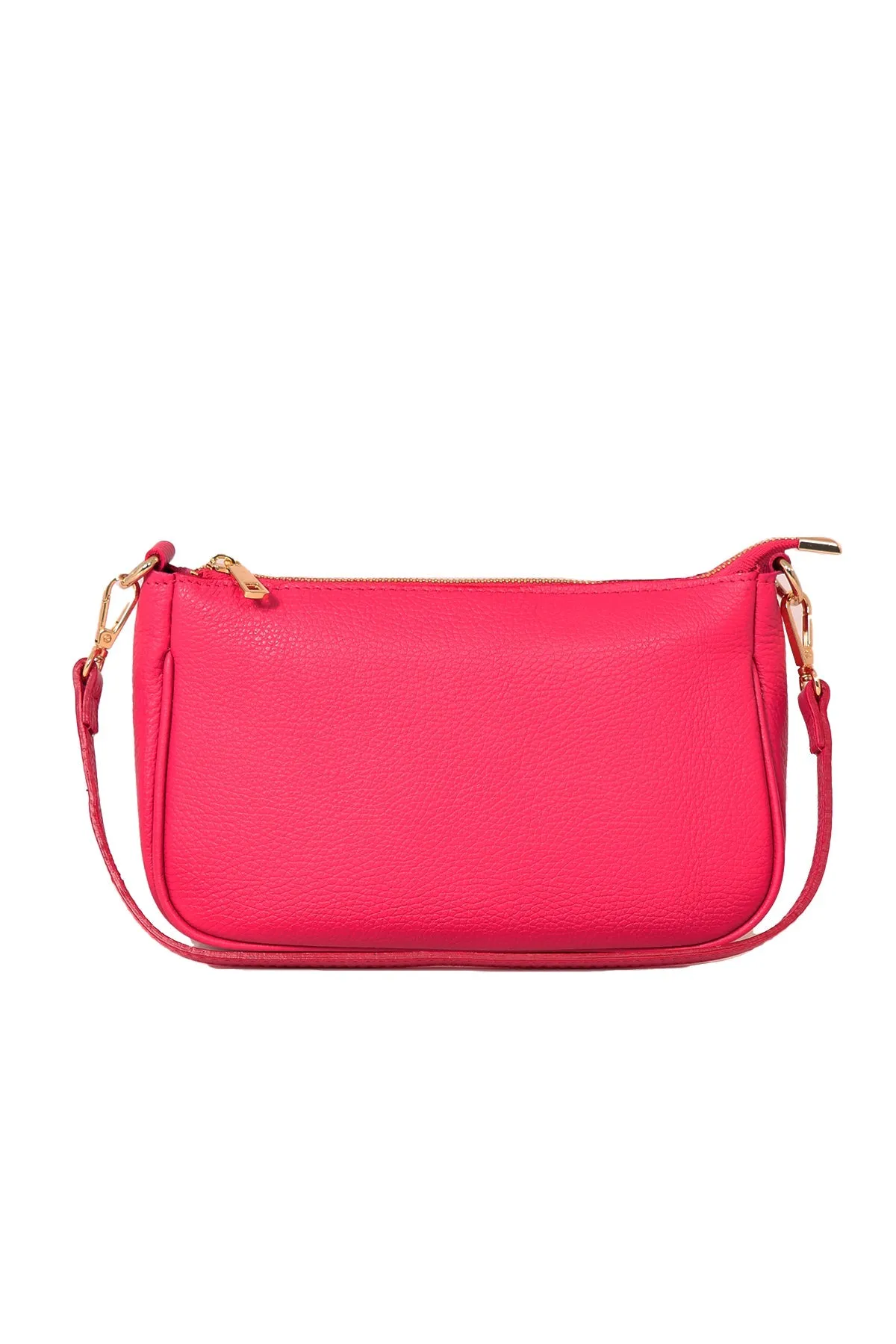 Chloe Baguette Bag - Raspberry, Pebbled