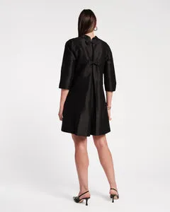 Diplomat Mini Dress Solid Dupioni Black