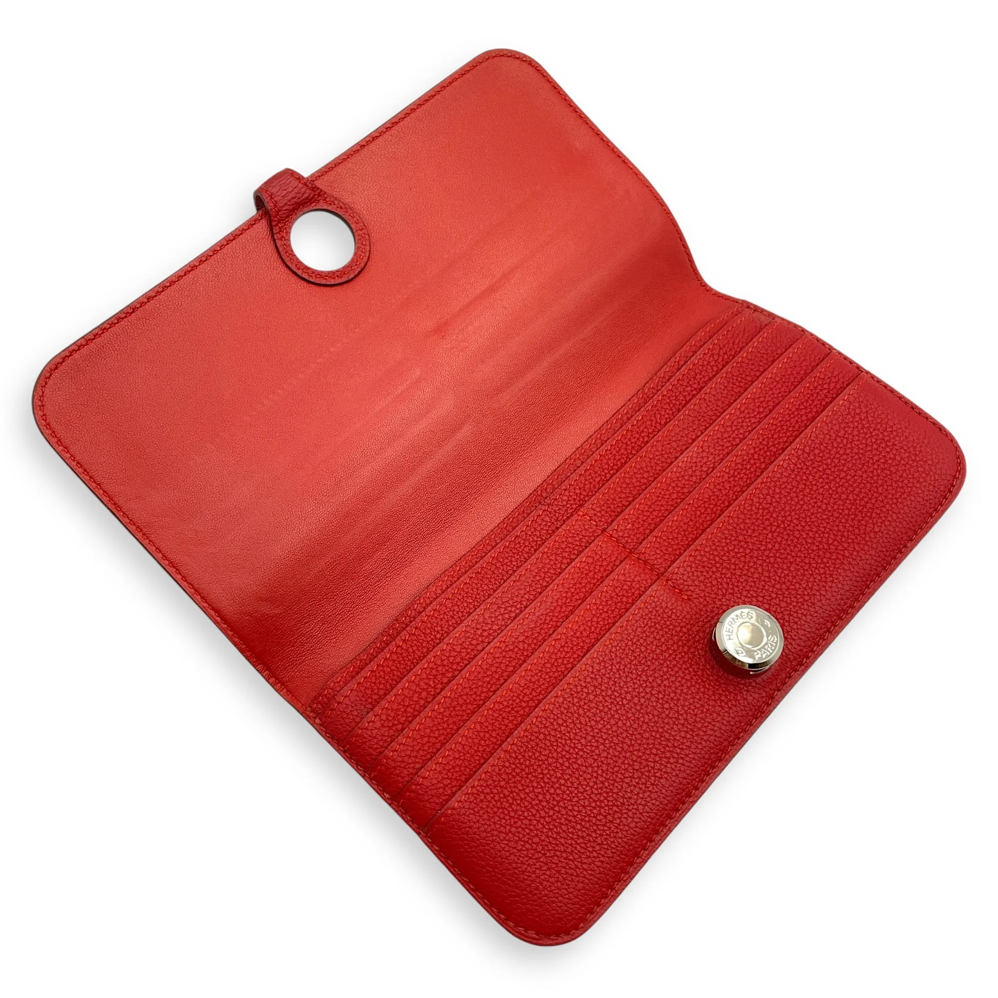 Dogon Recto Verso Vermillon Wallet in Togo, Palladium hardware
