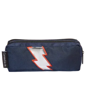 Double Pencil Case Blue Lightning