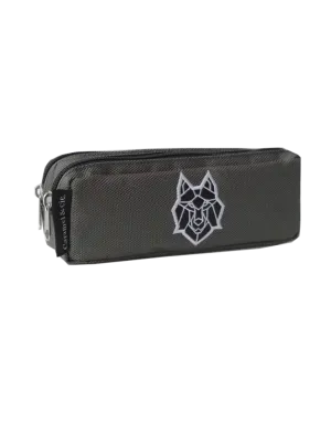 Double Pencil Case Grey Wolf