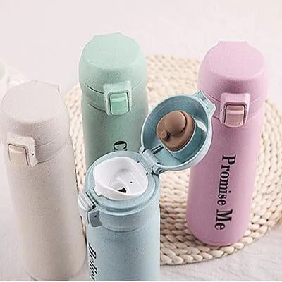 Eco Friendly Wheat Straw Stainless Steel Bottle