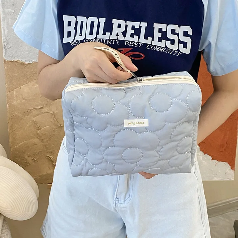 Large Capacity Women's Cosmetic Bags Cases Casual Ladies Storage Bag with Zipper