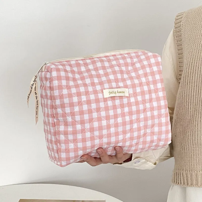 Large Capacity Women's Cosmetic Bags Cases Casual Ladies Storage Bag with Zipper