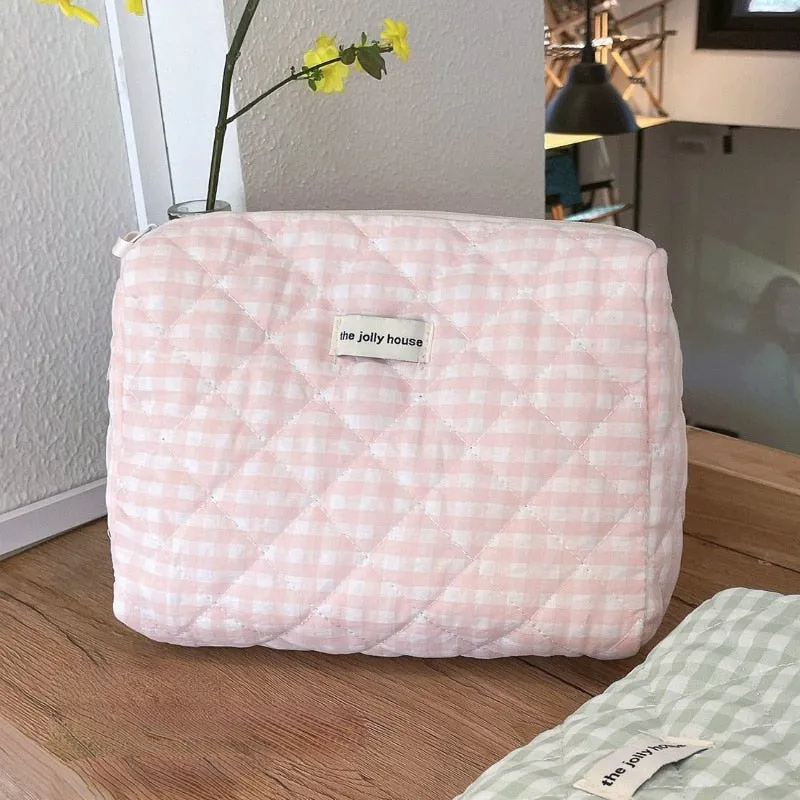 Large Capacity Women's Cosmetic Bags Cases Casual Ladies Storage Bag with Zipper