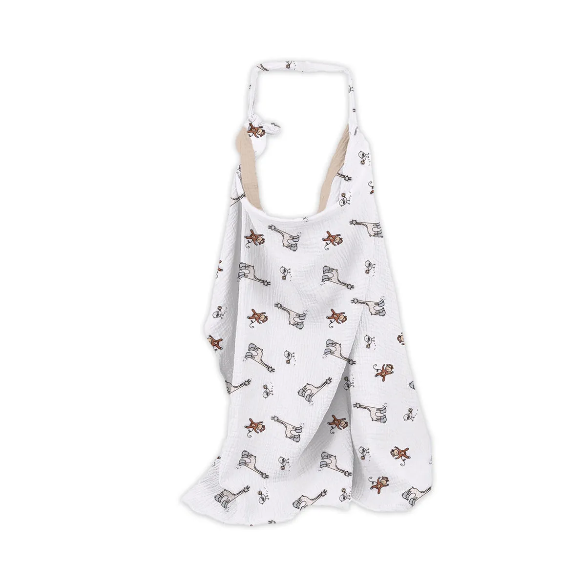 Organic Cotton Muslin Nursing Cover | Breastfeeding Apron | Jungle