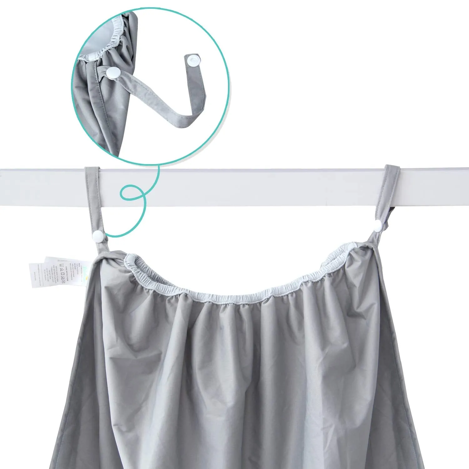 Reusable Diaper Pail Liner - 2 Pack, for Ubbi Diaper Pail, Waterproof & Larger Capacity & Washable, Grey & Navy