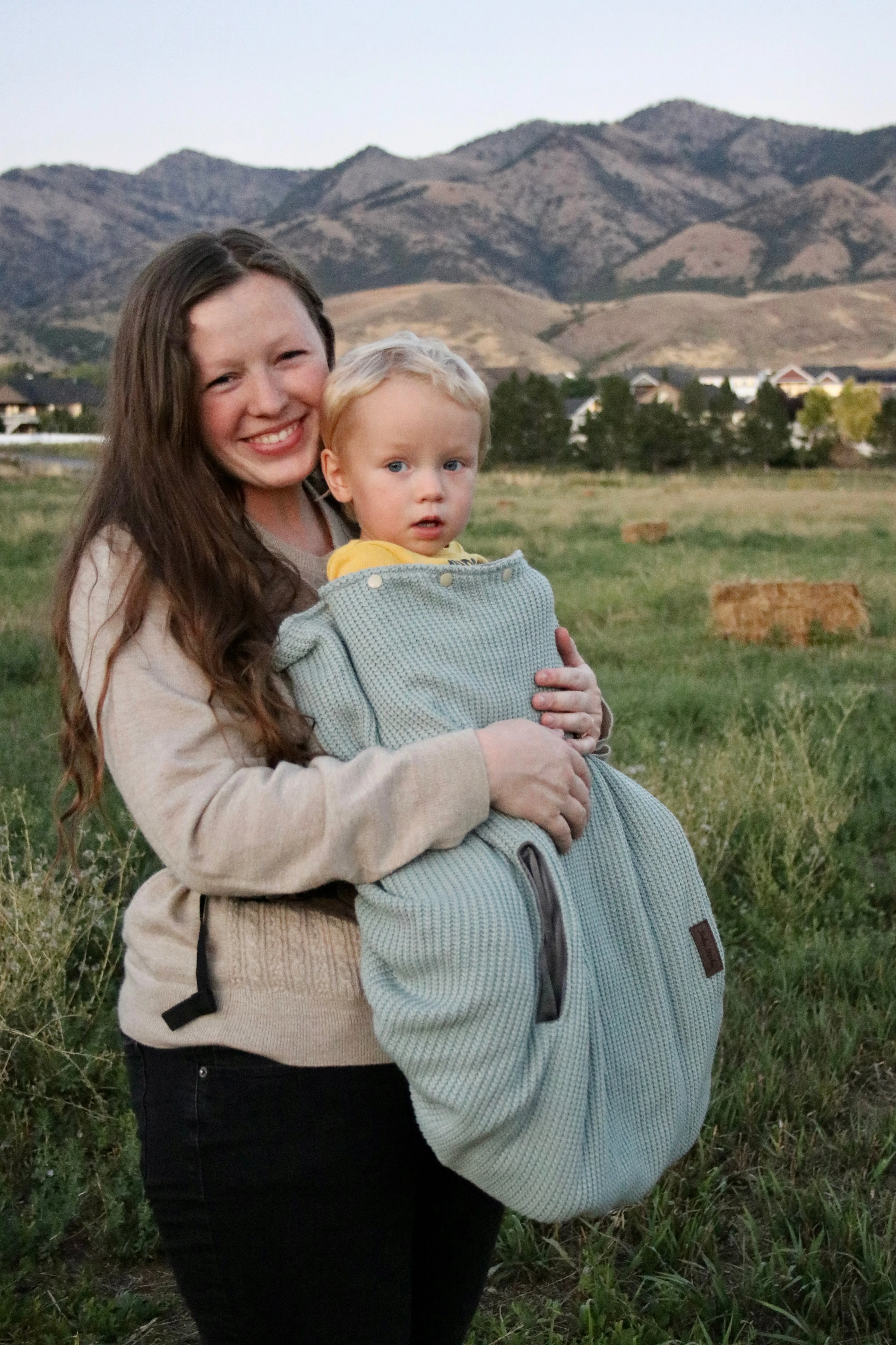 Rust Waffle- Sweater Knit Carrier Cover