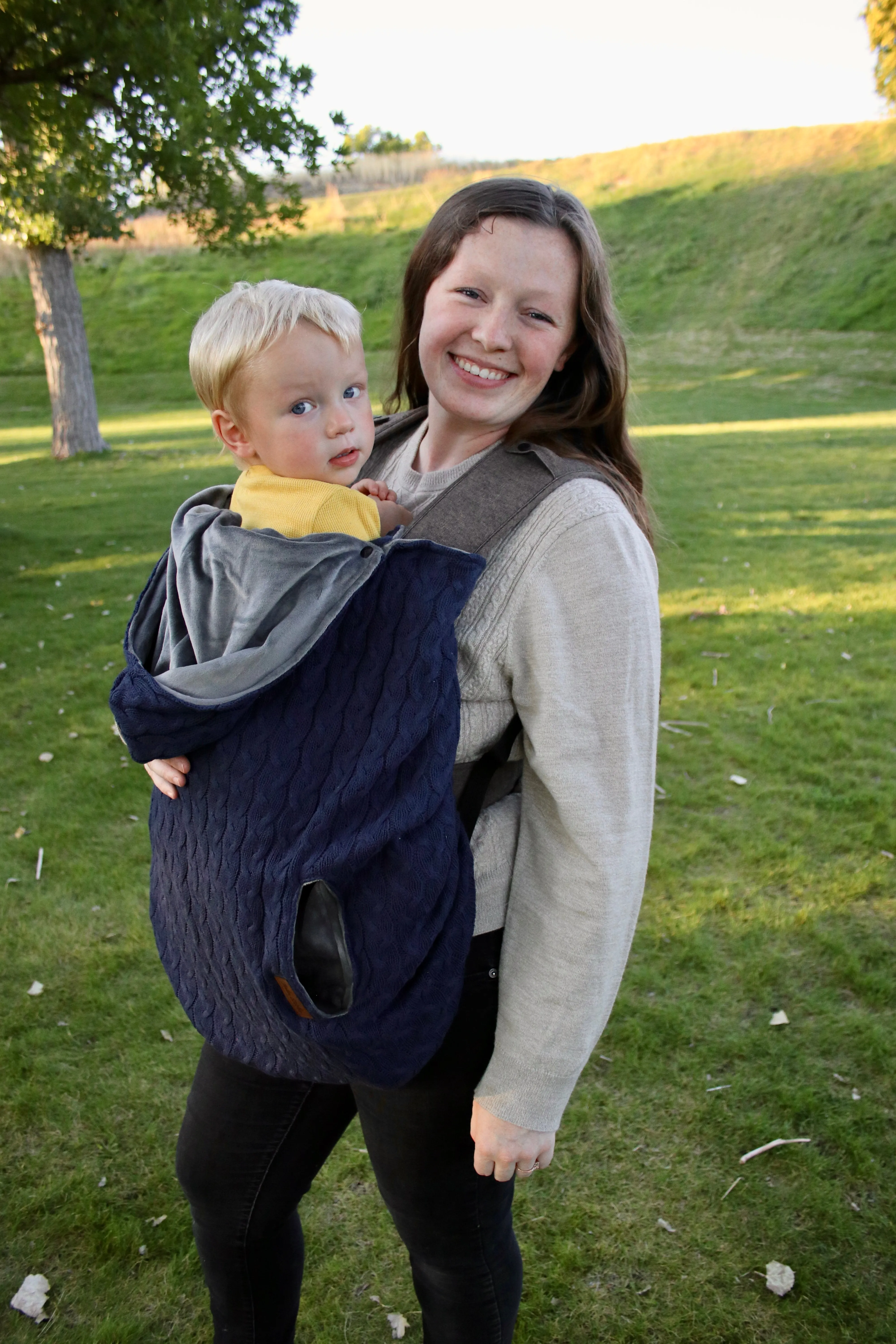 Rust Waffle- Sweater Knit Carrier Cover