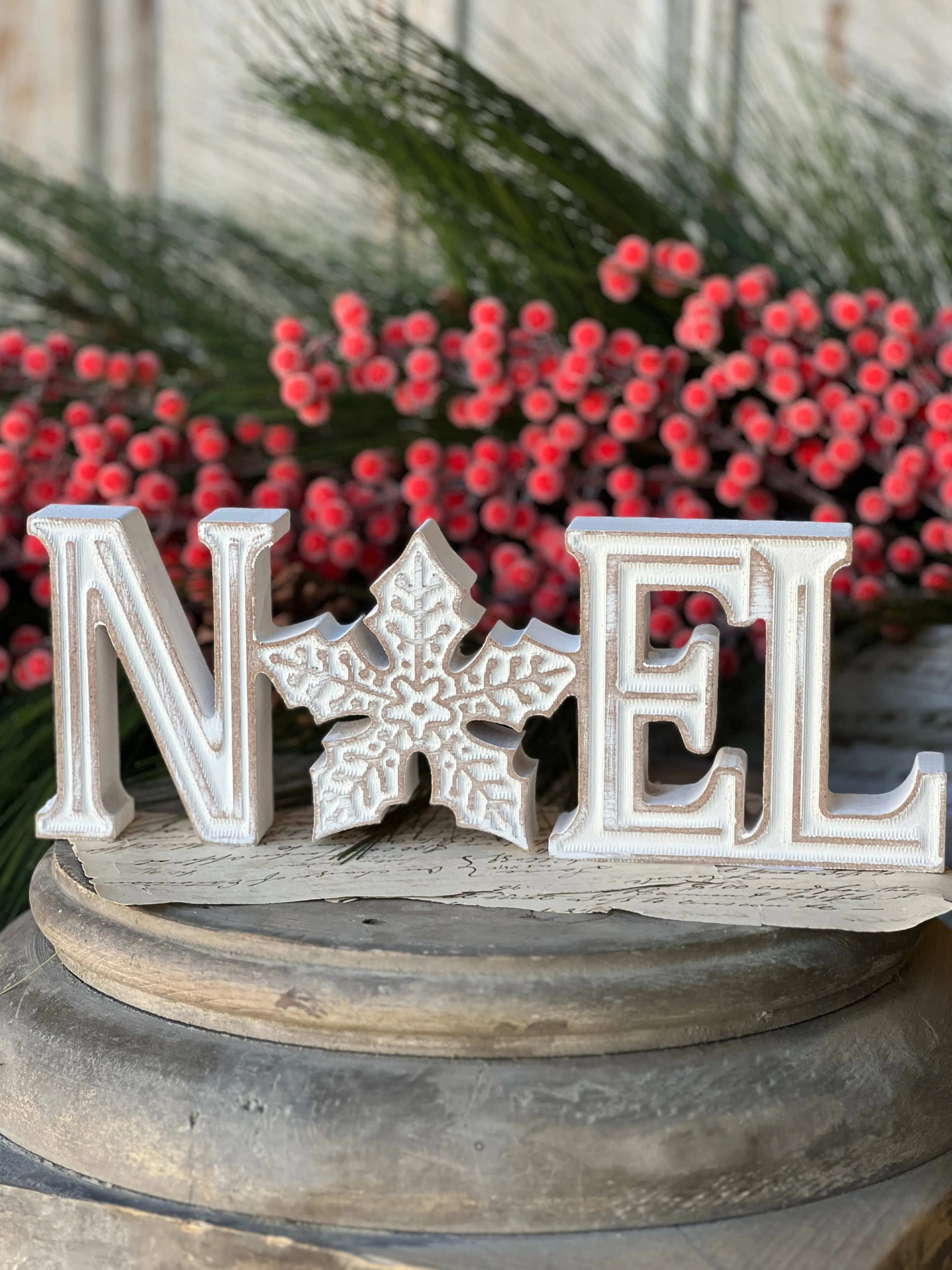 Snowfall Noel Sign | 10"