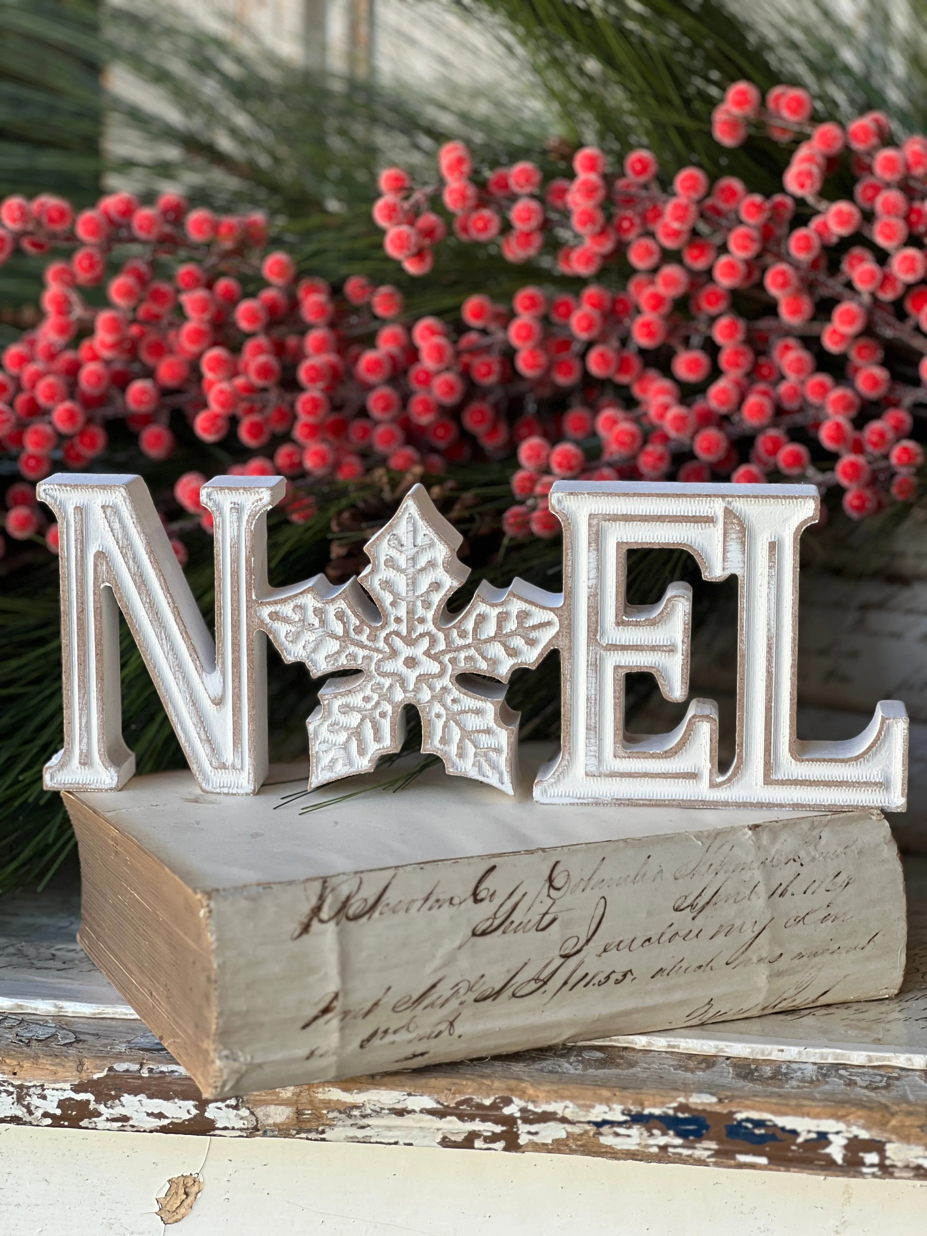 Snowfall Noel Sign | 10"