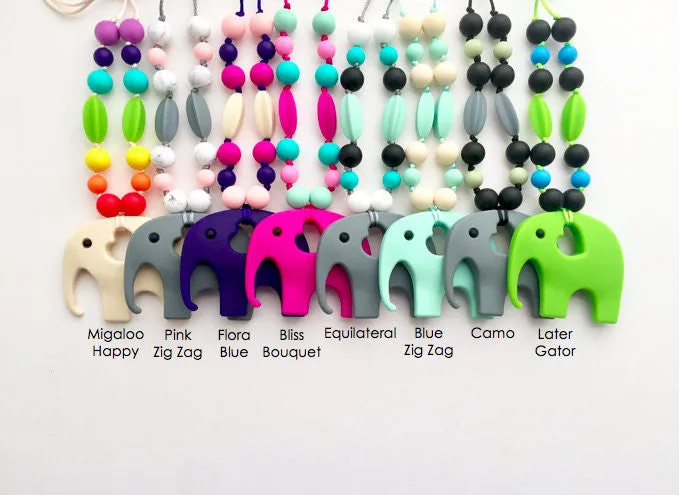 The Ruby Teething Necklace or Baby Carrier Accessory | 8 color options | 2 lengths