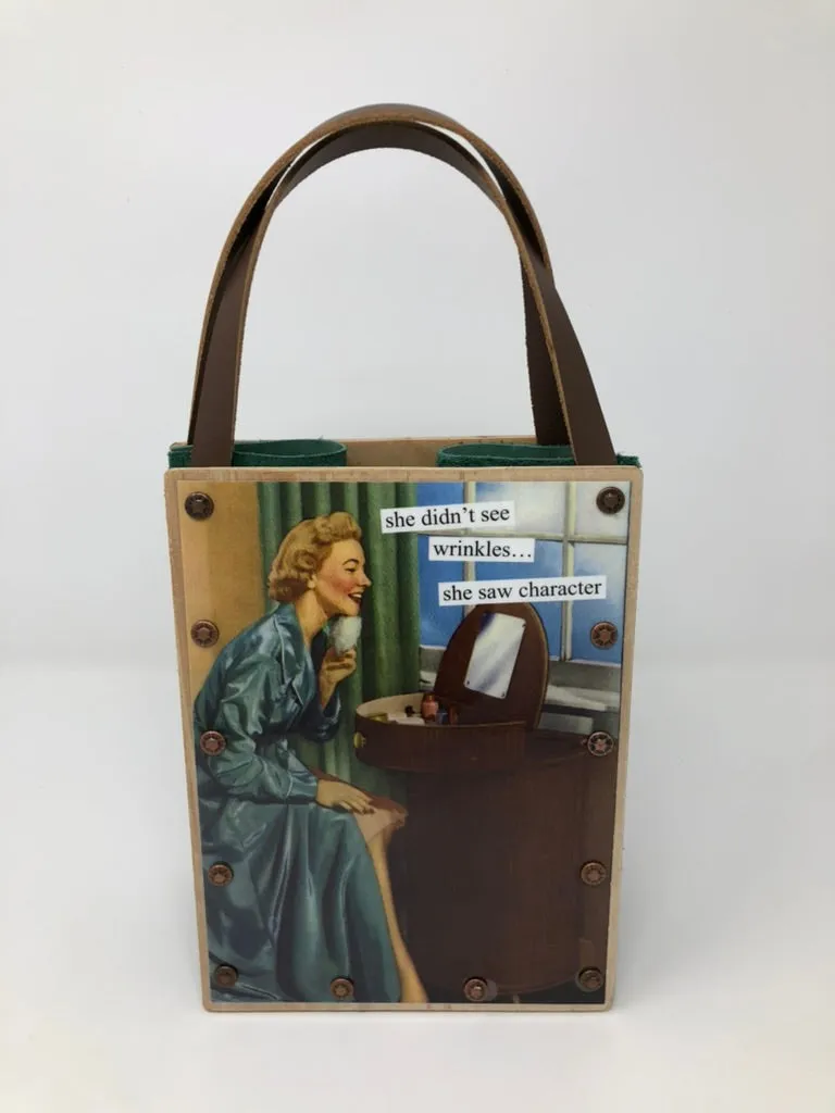 Vintage Modern Woman Handbag-High Maintenance/Wrinkles