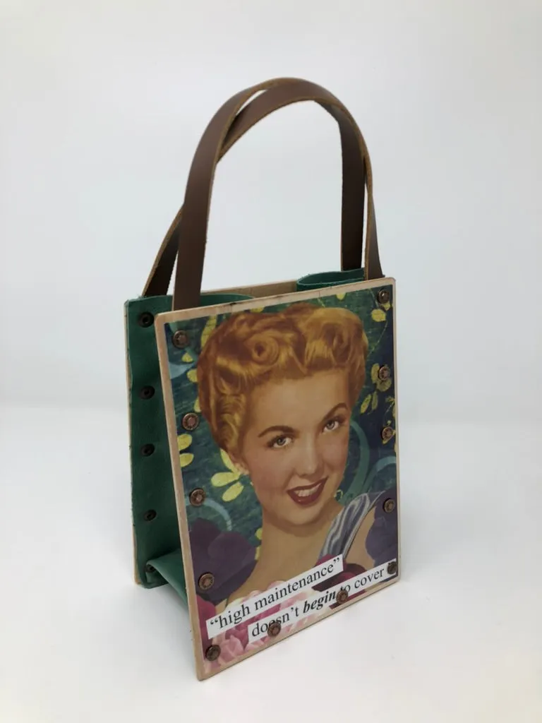 Vintage Modern Woman Handbag-High Maintenance/Wrinkles