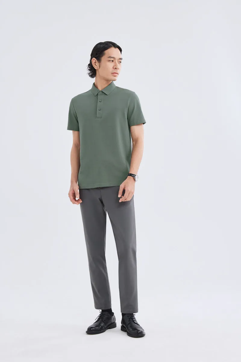 Waterless Dye Pique Polo | Olive GNYD01