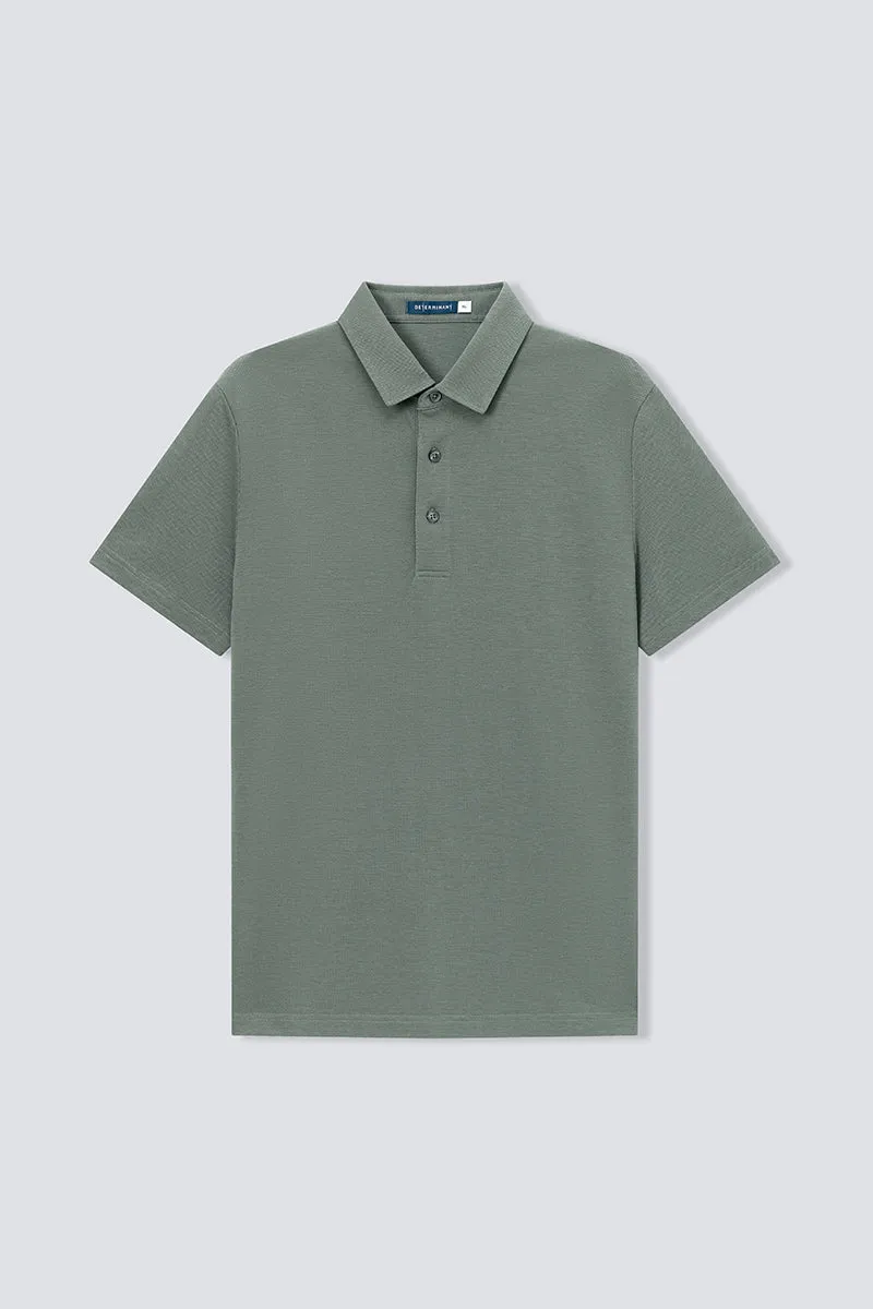 Waterless Dye Pique Polo | Olive GNYD01
